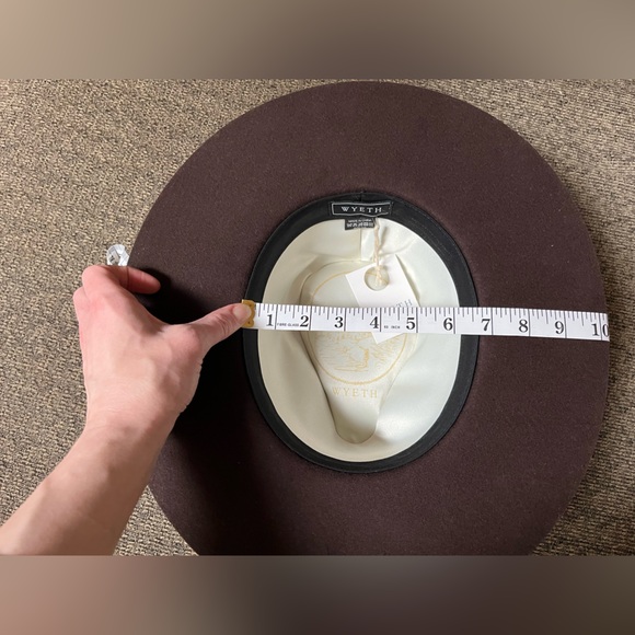 Wyeth Liam 100% wool felt flat brim hat NWT adjustable lined - Picture 12 of 16